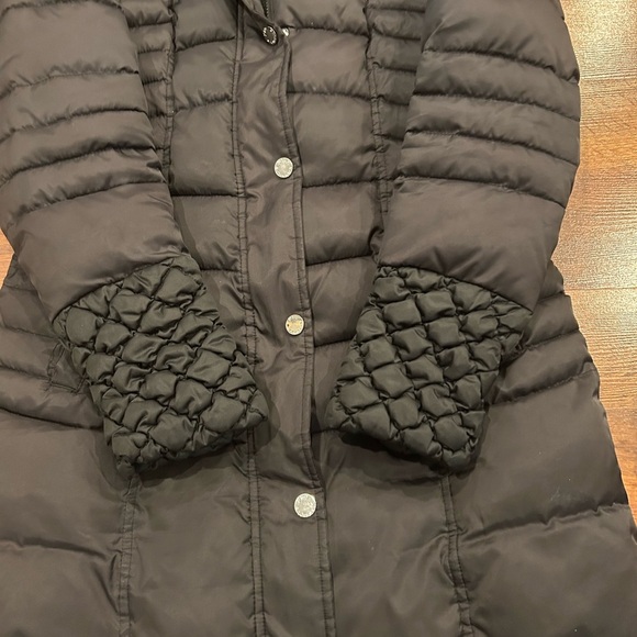 Betsey Johnson Puffer Jacket Women's Size Small Black Zip/Button Parka Coat - Picture 6 of 9